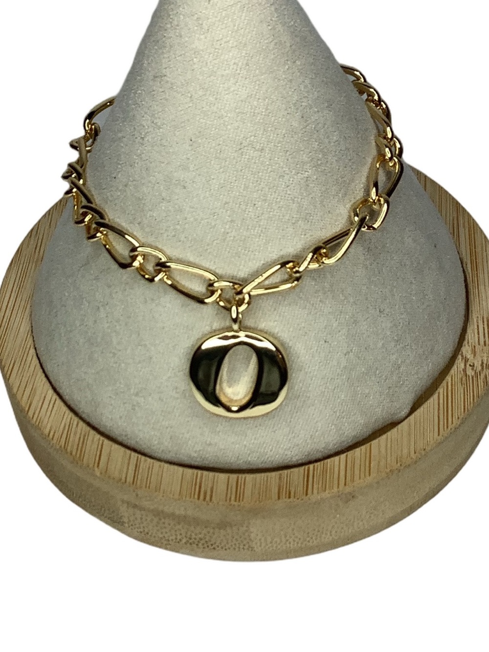 Baublebar Annika Initial Letter O Chunky Gold Bracelet New